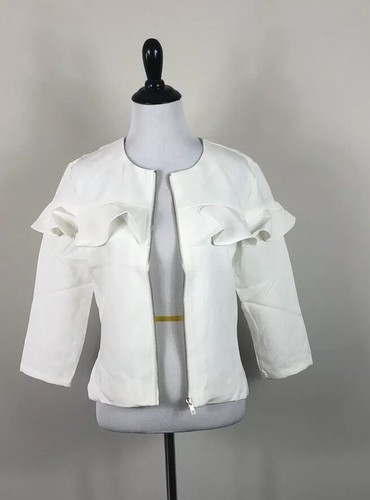 Chaqueta con Volantes Marfil Frontal Talla Pequeña - Imagen 6 de 10
