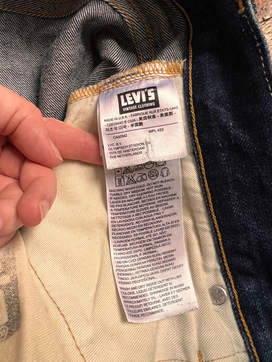 Levis LVC Big E 551 ZXX Denim Jeans 32x34 WPL 423 Made in Levis LVC Big E 551 ZXX Denim Jeans 32x34 WPL 423 Made in