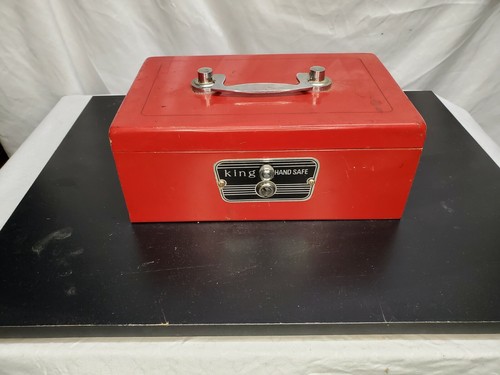 De colección - King - Caja fuerte de mano - Caja de dinero - ROJO - 10" x 7" x 4" - SIN LLAVE - LEER - Imagen 1 de 9