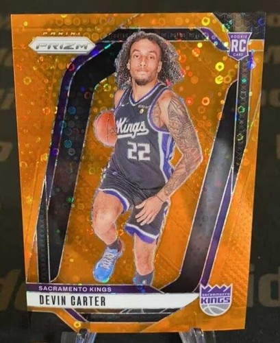 Devin Carter 2024-25 Panini Prizm 118/125 Orange Disco Rookie RC Kings #231