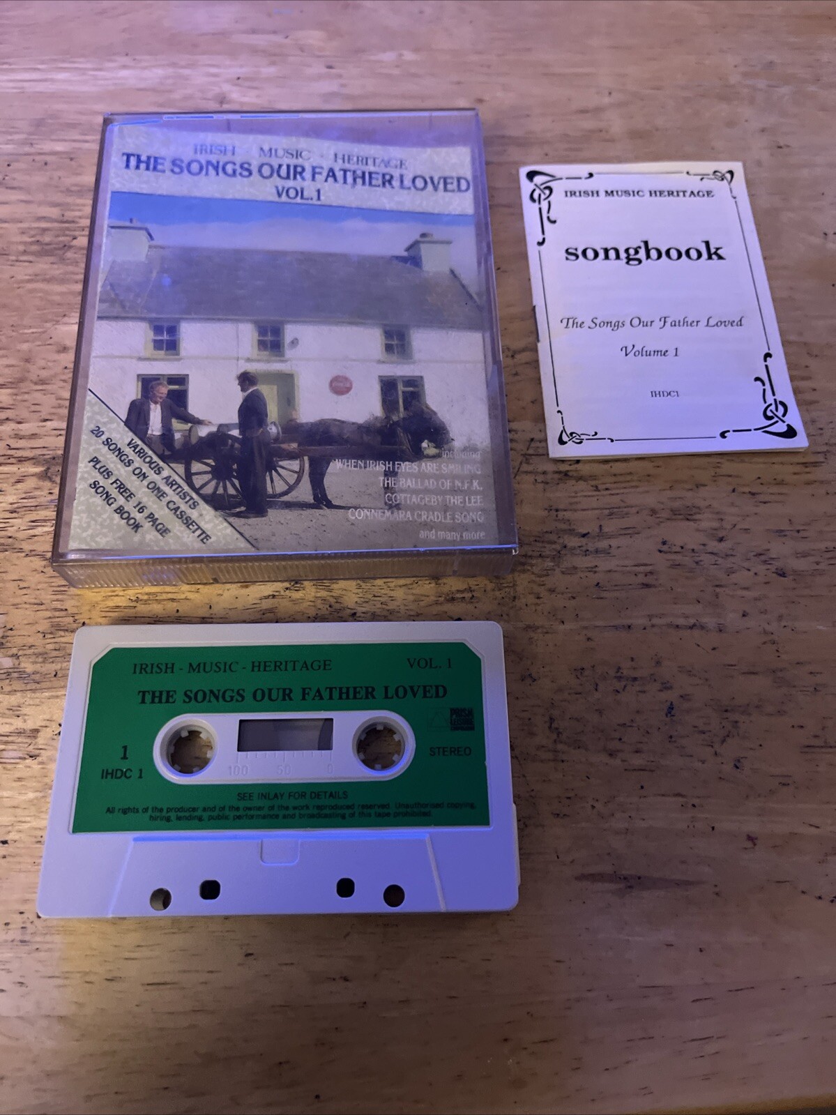 Irish Music Heritage The Songs Our Father Loved Vol 1 Cassette Tape