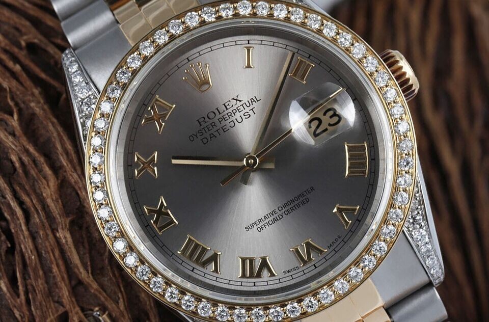 Rolex Datejust Grey Roman Diamond Two