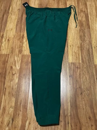 MENS XL ๐ฝ New Under Armour UA Stretch Woven Green Joggers Pants 1382119 322