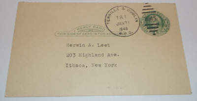 1948 CENTRAL OF GEORGIA RAILWAY TENNILLE & DUBLIN TRAIN #1 RPO SOUVENIR POSTCARD