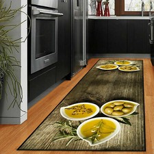 Non Slip Kitchen Runner Rugs New 3D Washable Hallway Carpet Door Floor Fruit Mat