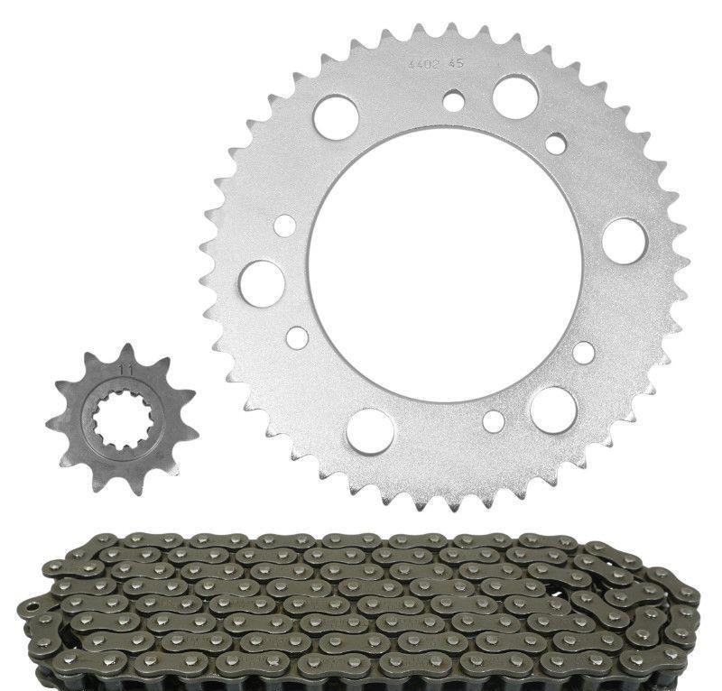 Kit chaine Malaguti XSM 03-06 pour remplacer une transmission usée et supprimer les sauts