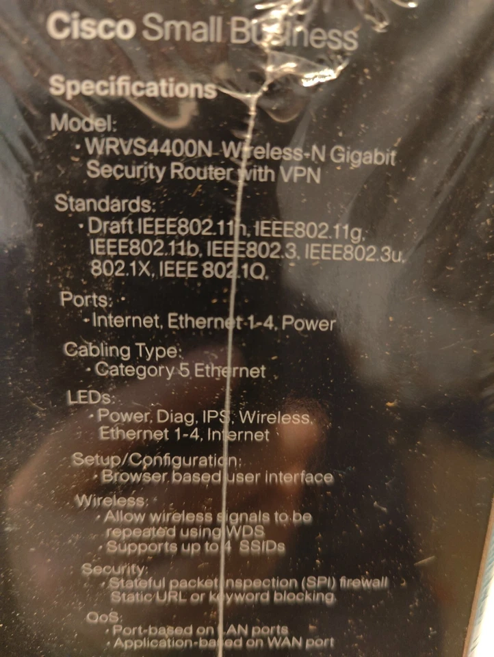 Linksys WRVS4400N Wireless-N Gigabit Security Router -New/Sealed - Image 4 of 4