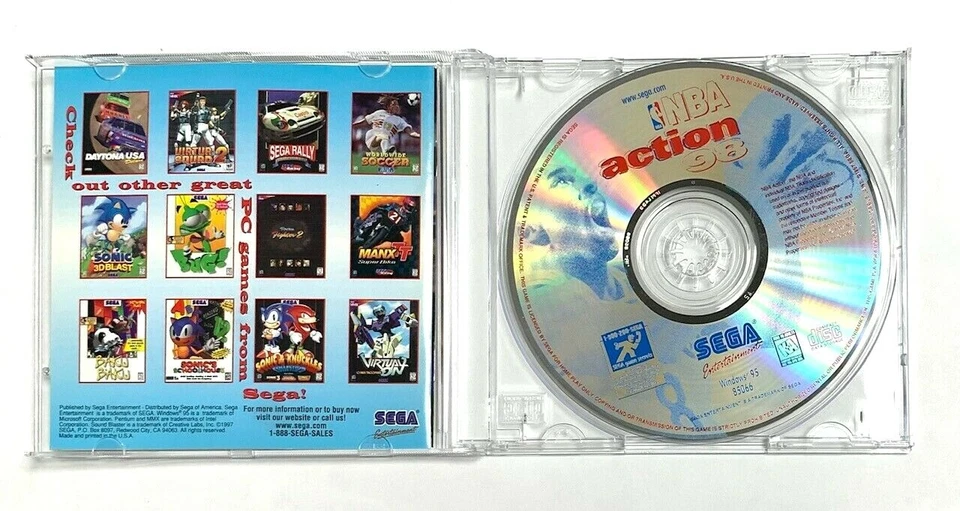 NBA Action 98 Rare OOP Sega Sports PC Game CD Basketball Windows 95 - Image 2 of 3