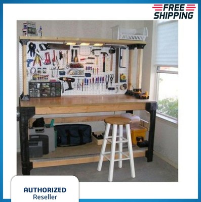 Workbench Table Kit DIY Bench Custom Storage Wooden Shelf 