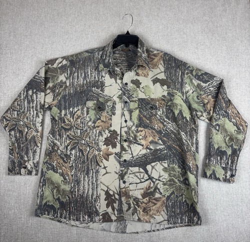 RealTree Vintage Classics Camouflage Button Up Long Sleeve 2X Made In USA