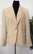 NWT Evan-Picone Women Career Beige 100 Polyester Blazer Jacket Size 12 Ret. 72