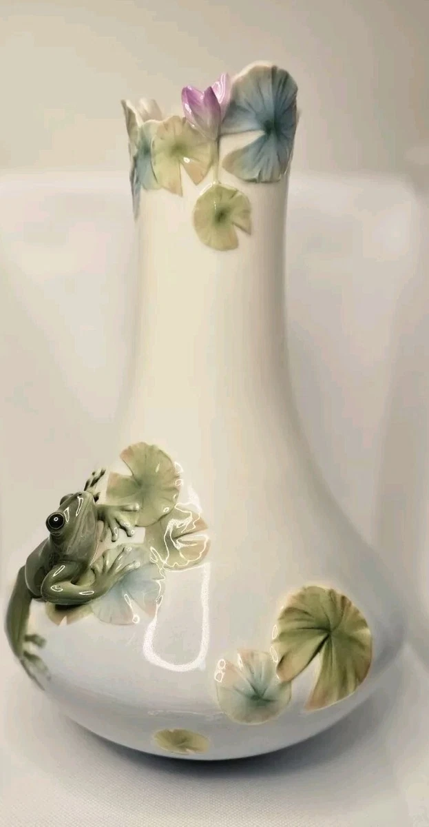 Franz Vase Good Luck Frog FZ00014 Rare Vintahe Antique