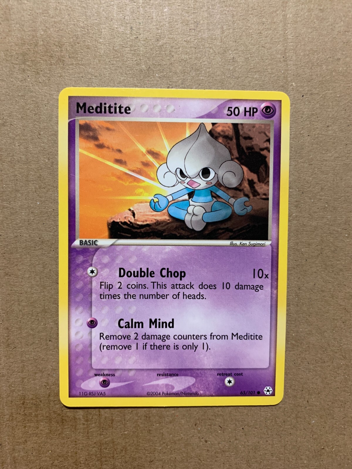Meditite 65/101 EX Hidden Legends - Common Pokemon Card - NM/Mint