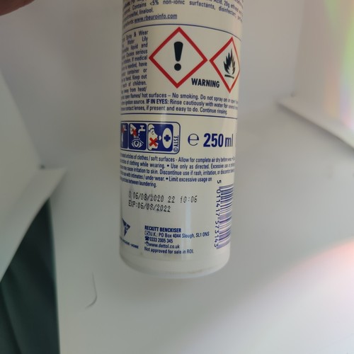 Dettol Spray & Wear Fabric Freshener Pink Water Lily 250 ml Expired 08/20 eBay