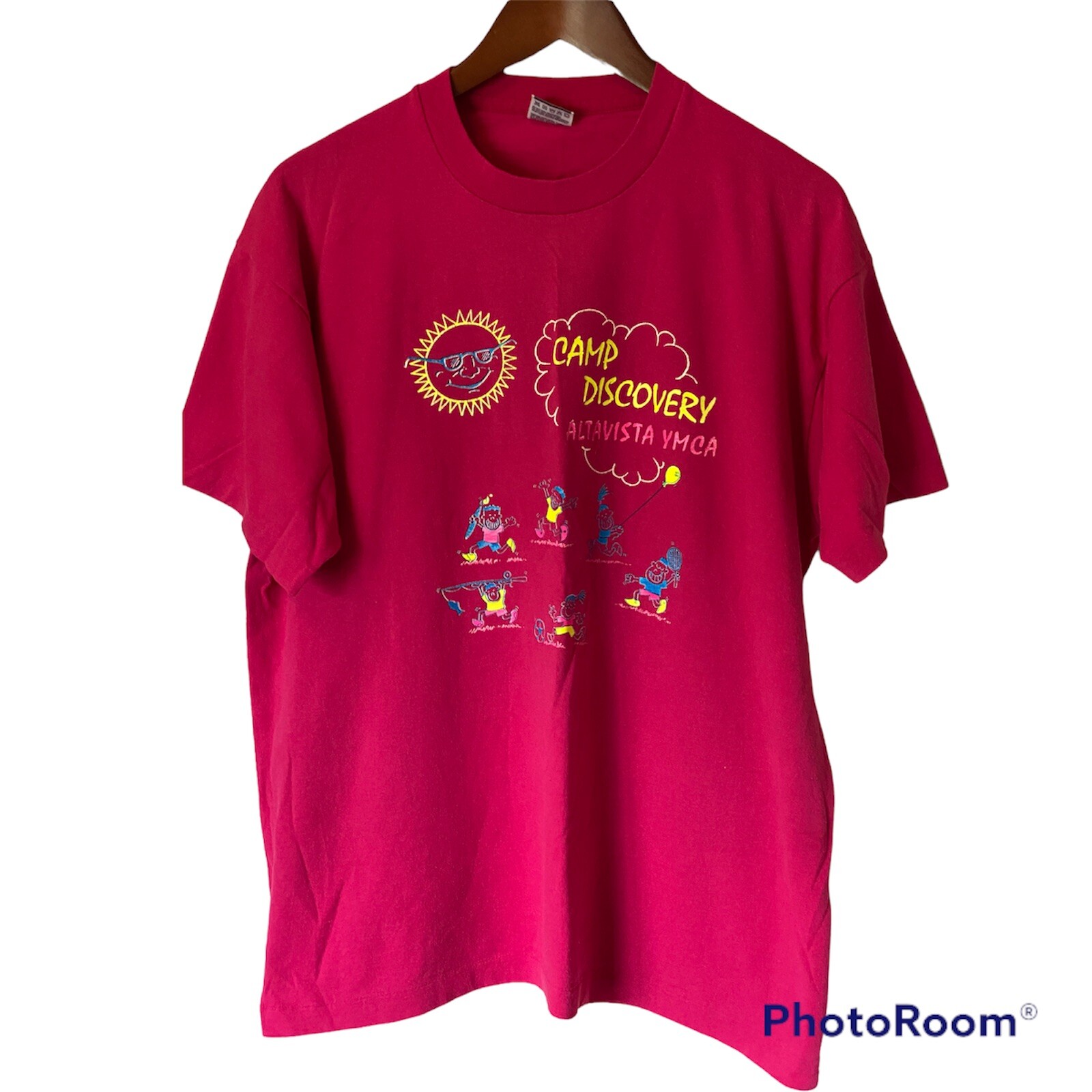 Camp Discovery Altavista VA YMCA Hot Pink TShirt Size XL Made In USA
