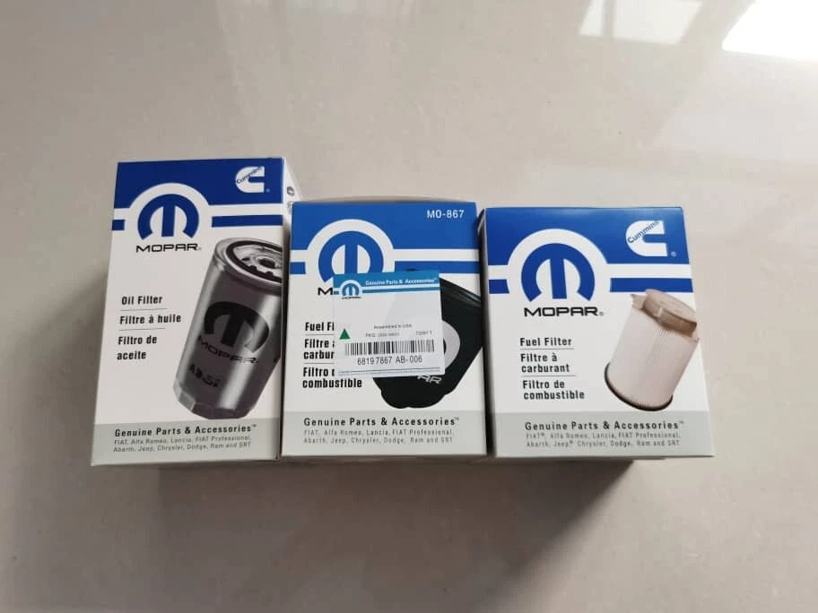 NJ🚚 13-18 RAM 2500 3500 4500 5500 6.7L DIESEL OIL FUEL FILTER KIT MOPAR GENUINE — 第 3/4 张图片