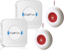 CallToU Wireless Caregiver Pager Smart Call System 2 SOS Call Buttons X2