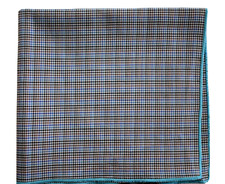J. McLaughlin Multi-Color HOUNDSTOOTH 100 COTTON Pocket Square Handkerchief