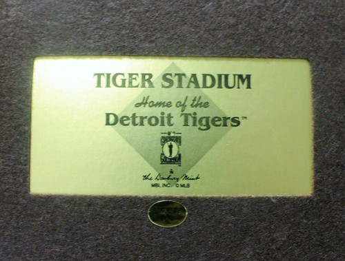 Danbury Mint Tiger Stadium Replica MLB Detroit Tigers Baseball - Picture 2 of 16