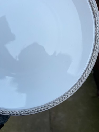 Soie Tressee Platinum Dessert Plate by L'Objet Brand New 21.4cm In Diameter - Picture 3 of 10