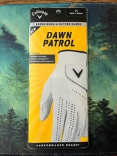 Callaway Dawn Patrol Mens Genuine Leather Golf Glove RIGH Hand White - Medium M 
