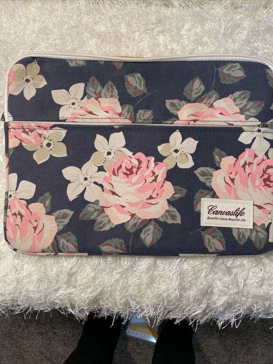 Canvaslife Pink Rose Patten Laptop Sleeve 14 inch 14.0 inch Laptop Case Bag