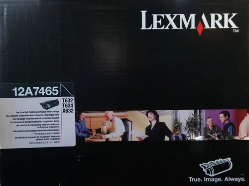 Lexmark 12A7465, Original Black - Laser Toner Cartridge, T635 T634 Genuine OVP