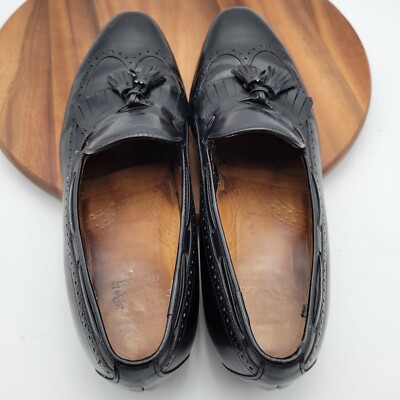 Aristocraft Shoes Men 10.5 Black Leather Tassel Loafers Vintage Made USA il_340x270.4767539862_k7se.jpg main image 4