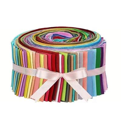 40 Stück Jelly Rolls Stoff verschiedene Muster Zuschnitte Konvolut Basteln Baumwolle Quilten