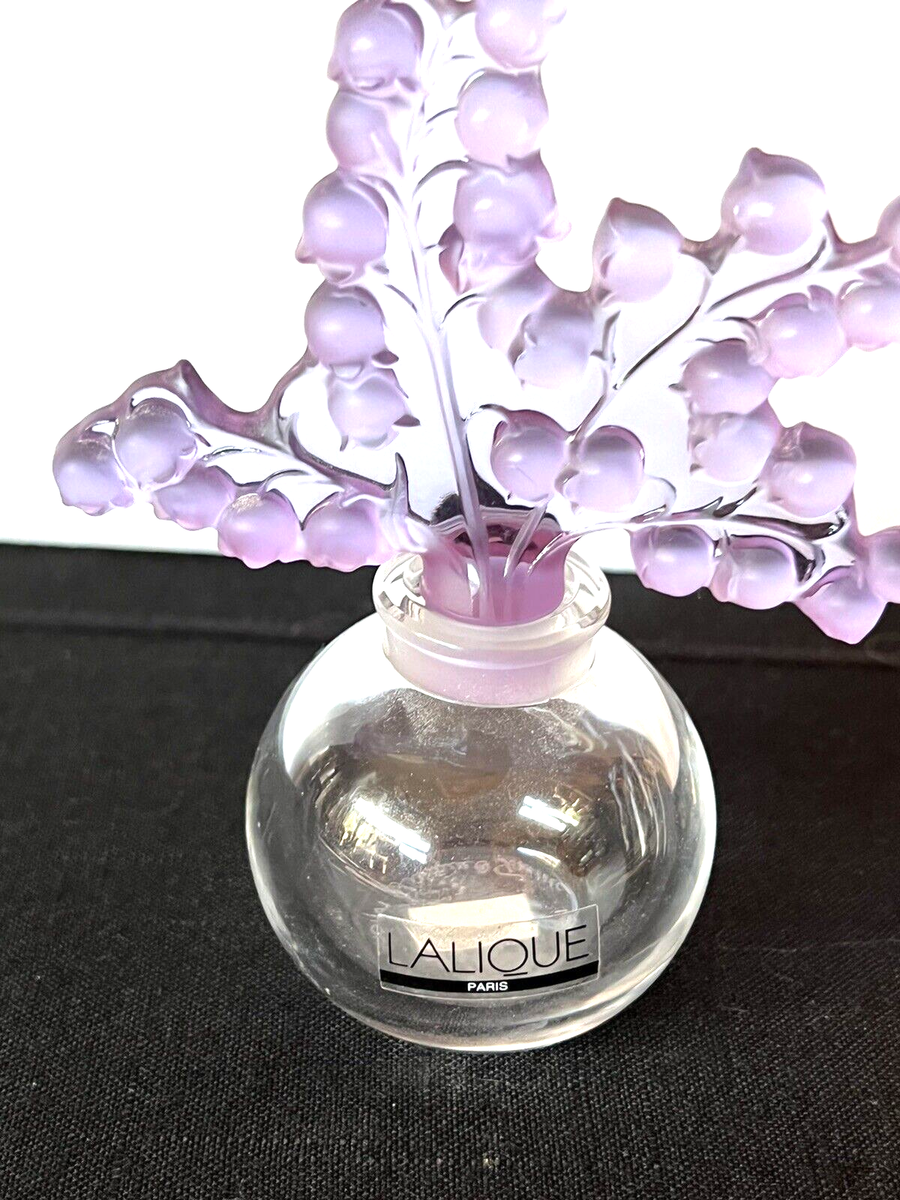◆ LALIQUE ラリック◆クリスタル置物 トンボ クリアパープル Lalique Perfume Bottle, 1991 Claire Fontaine, Lily Of The Valle