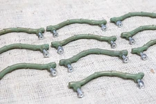 10 Bamboo Pulls Plant Handles Drawer Knobs Cabinet Pulls CAST IRON Hardware