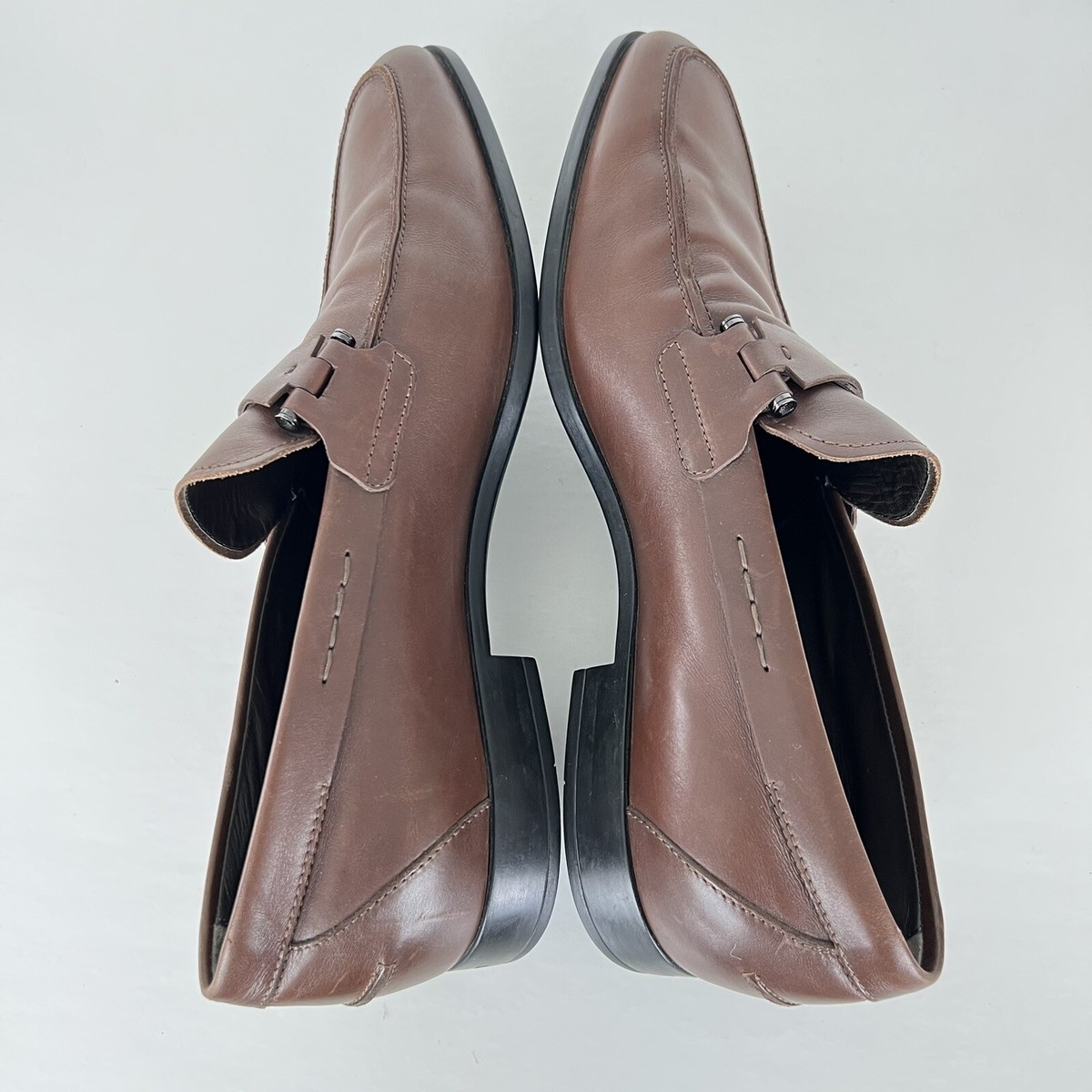 TOD\'s Men Brown CrissCross Band Leather w Side‎ Bars ClassIc Penny Loafer Sz 9 TOD main image 3