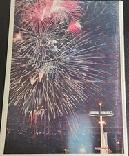 General Dynamics Magazine Ad Vtg Picture Fireworks Sign Advertisement Wall Art 