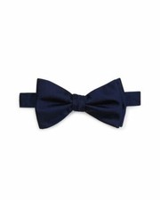  282 Bloomingdale'S Men'S Blue Silk Bow Self Tie Necktie Formal Dress Wedding