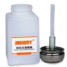 Jakemy Solvent/Alcohol Dispenser 180ml/6oz White Push Down