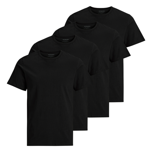 JACK & JONES Herren Basic T-Shirt 4er Pack Rundhals O-Neck Regular aus Baumwolle - Bild 3 von 4