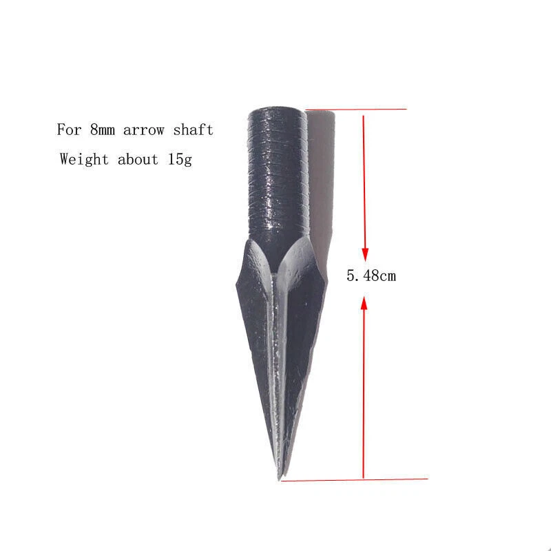 12pcs DIY 220gr Tradition Hunting Bamboo Wooden Arrow Tips Broadheads Bore 3/10" - Image 2 of 4