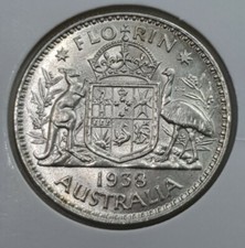 Australian 1938 FLORIN CH UNC
