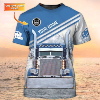 Custom 3D All Over Print Trucker Shirt 18 Wheels Move The World Trucker Shirt