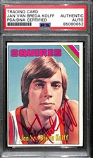 Jan van Breda Kolff Signed 1975-76 Topps Rookie Card #307 Squires PSA/DNA 184819