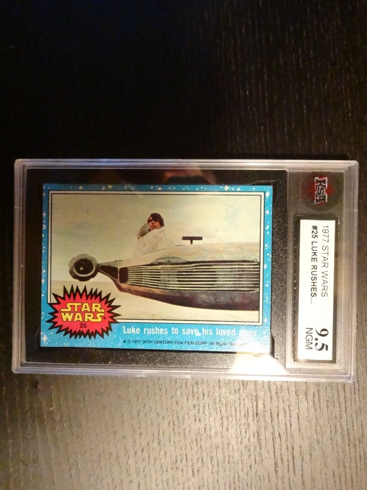 1977 STAR WARS S1 (Blue) #25 Luke Skywalker KSA 9.5 (PSA 10/APR $1,000) GEM 💎 - Image 3 of 3