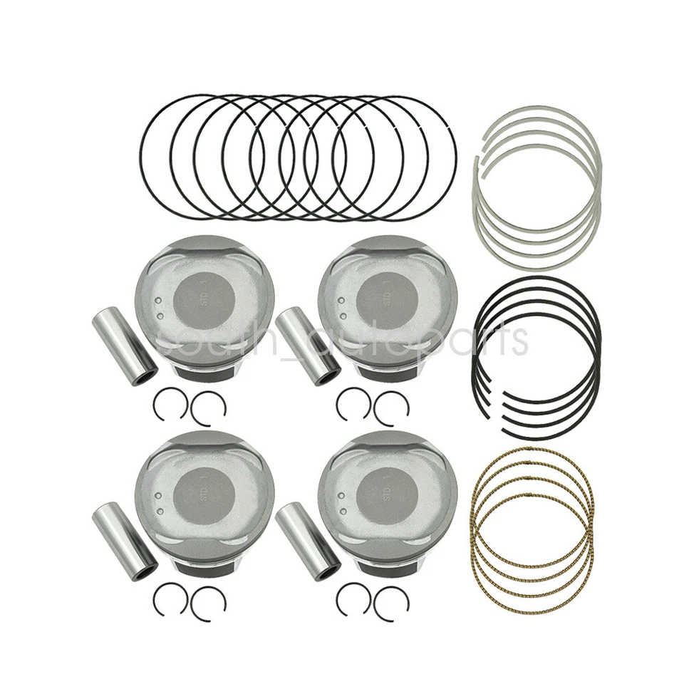 Pistons & Rings Kits For 07-13 Toyota Camry RAV4 MATRIX Scion tC Lexus 2.4 2AZFE Foto 4 de 4