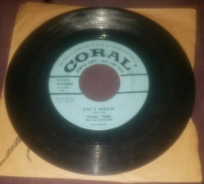 Frank York promo 45 French Dressing / Cat's Meow Coral 9-61800 vg-