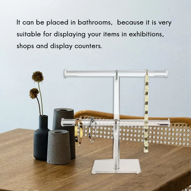 Acrylic t bar jewelry cheap stand