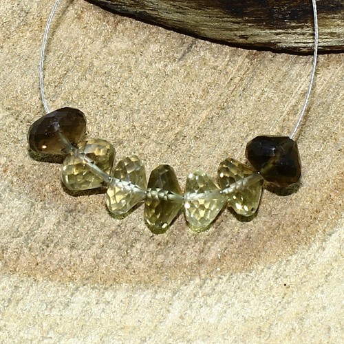 Oso Cuarzo Facetado Cebolla Cuentas Briolette Natural Suelto Piedras Preciosas Fabricación Joyería - Imagen 2 de 3