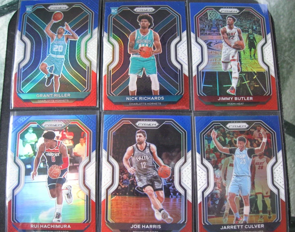 LOTE DE 30 CARTÕES 2020-21 NBA PANINI PRIZM PRIZMS VERMELHO BRANCO AZUL Smart/Ball/Iverson... - Imagem 3 de 4