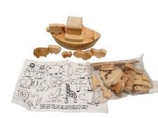 Noah  s Ark Wood Craft Kit Ready to Paint 1987 Animals Boat Better Home Gardens