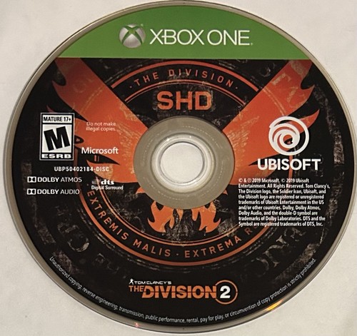Tom Clancy's The Division 2 (Xbox One) DISC ONLY | NO TRACKING | M2032