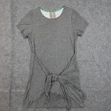 Anthropologie Dress Womens Extra Small Dolan Mini Tie Front Knit Gray Stretch