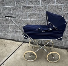 Vintage Marmet Navy Baby Stroller